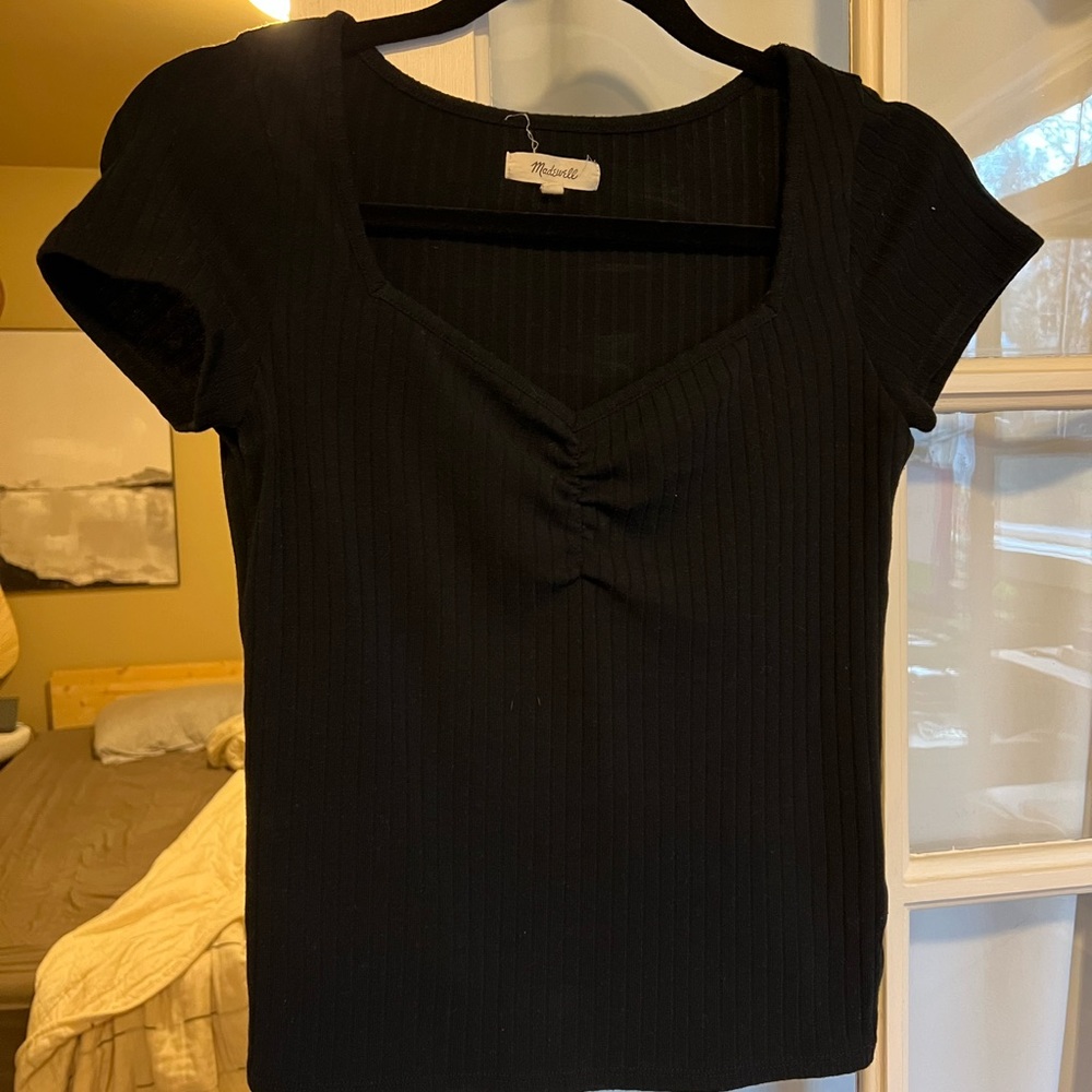Madewell black sweetheart shirt